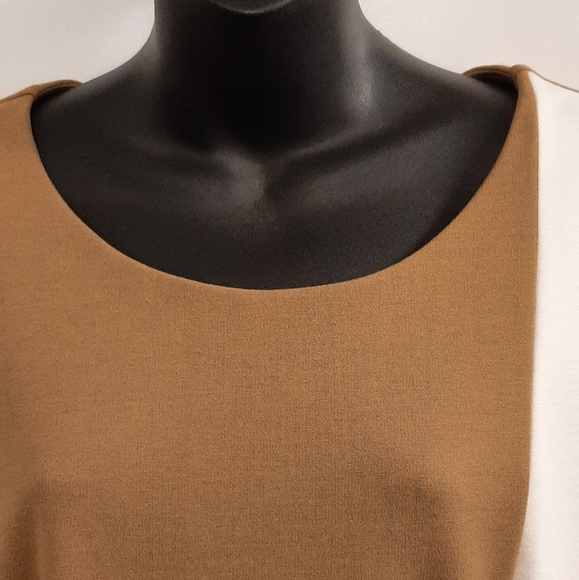 Designer Hazel Mae Taliah Dress Camel/Ivory Size XL Brand New Made in Canada - Picture 4 of 8